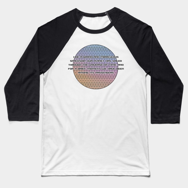 Spaceship Earth Baseball T-Shirt by SCarverDoodle